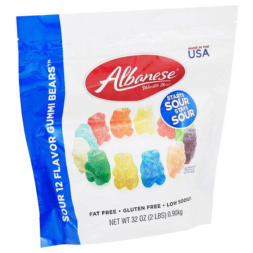 Albanese World's Best Gummi Bears, 12 Flavor, Sour
