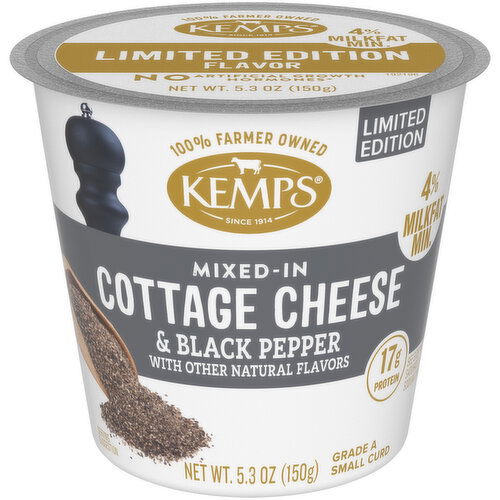 Kemps Limited Edition Cottage Cheese & Black Pepper 4% Small Curd