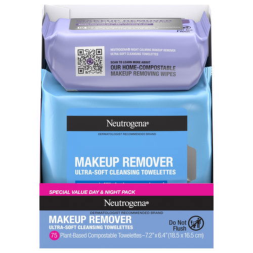 Neutrogena Makeup Remover, Ultra Soft, Special Value Day & Night Pack