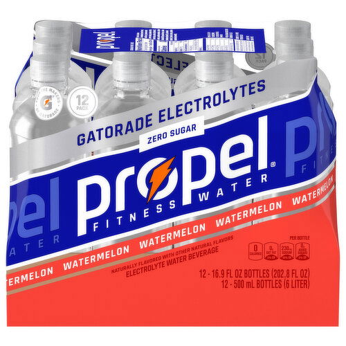 Propel Electrolyte Water Beverage, Zero Sugar, Watermelon