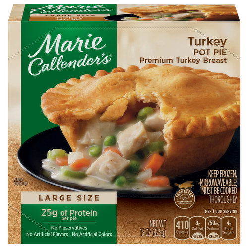 Marie Callender's Turkey Pot Pie Large Frozen Meal