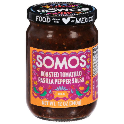 Somos Salsa, Roasted Tomatillo Pasilla Pepper, Mild