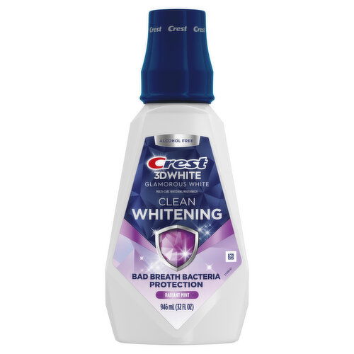 Crest 3D White 3D White Glamorous White Mouthwash, Alcohol Free, Helps Prevent Stains, Arctic Mint