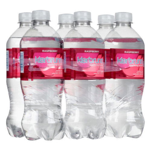 Klarbrunn Sparkling Water, Raspberry, 6 Pack