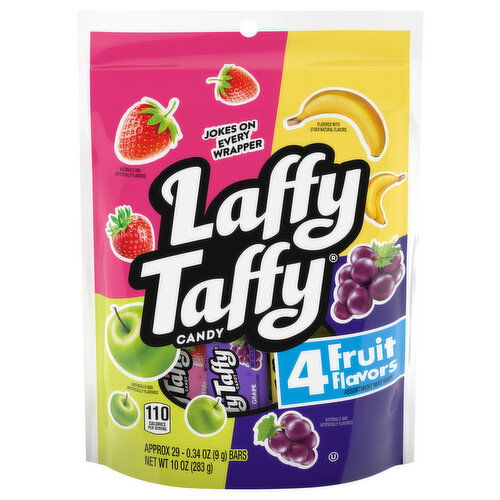 Laffy Taffy Candy, 4 Fruit Flavors, Mini Bars