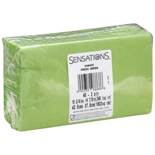 Sensations Napkins, Fresh Green, 2 Ply