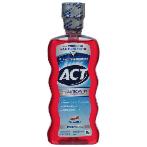 Act Fluoride Mouthwash, Anticavity, Cinnamon, Zero Alcohol