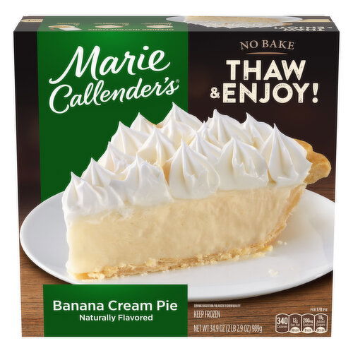 Marie Callender's Banana Cream Pie Thaw & Enjoy Frozen Dessert