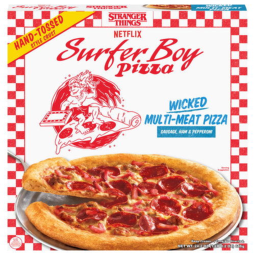 Surfer Boy Pizza Pizza, Hand-Tossed Style Crust, Wicked Multi-Meat