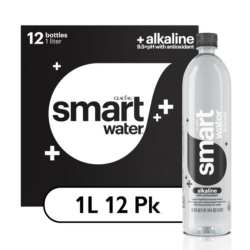 smartwater Alkaline With Antioxidant Ionized Electrolyte Vapor-Distilled Water Bottles