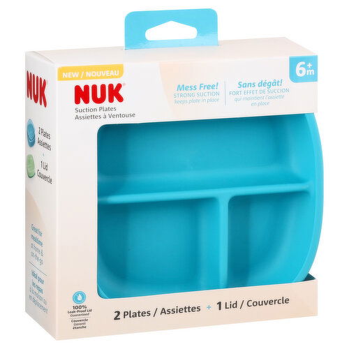 NUK Suction Plates and Lid, 6+ Months