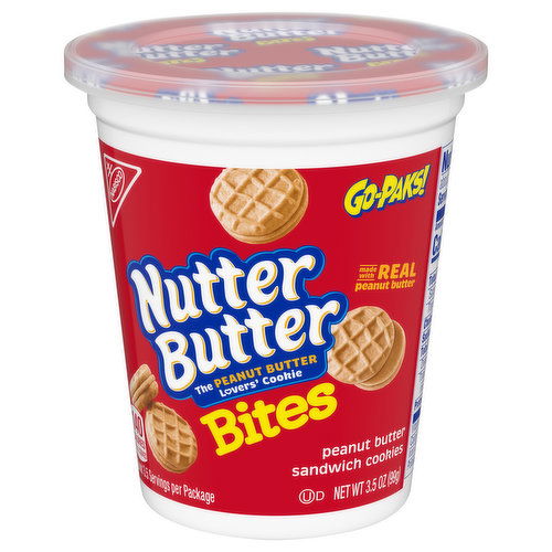 Nutter Butter Bites Sandwich Cookies, Peanut Butter, Bites