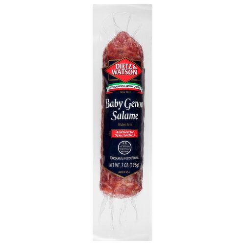 Dietz & Watson Gluten Free Baby Genoa Salame