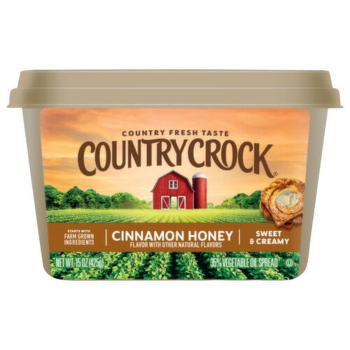 Country Crock Vegetable Oil Spread, 35%, Cinnamon Honey