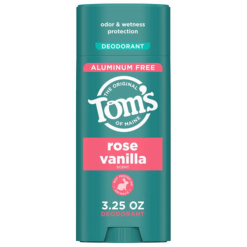 Tom's of Maine Deodorant, Rose Vanilla Scent, Aluminum Free