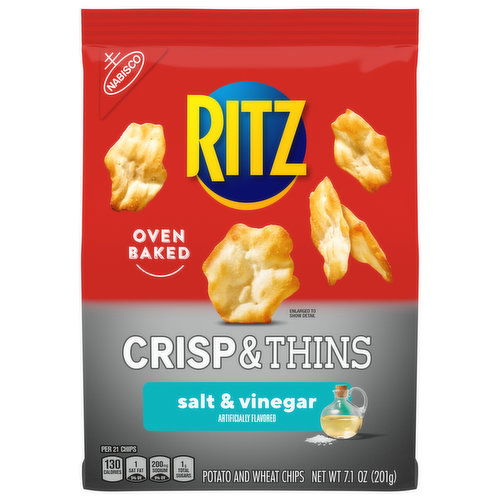 RITZ Crisp and Thins Salt and Vinegar Chips