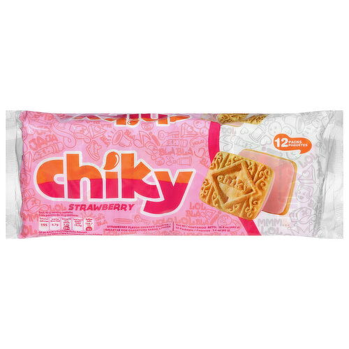 Chiky Cookies, Strawberry, 12 Packs