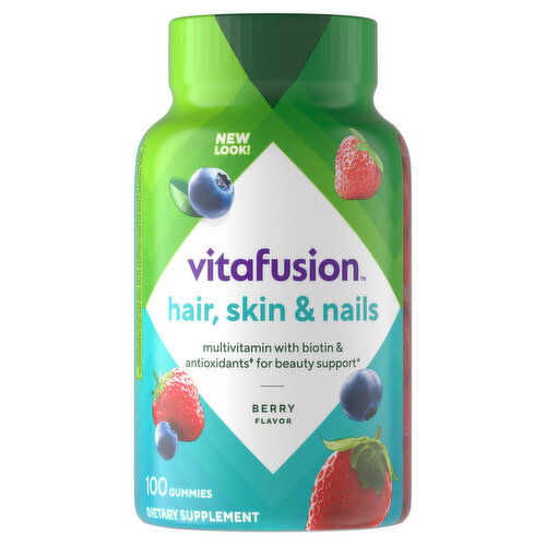 Vitafusion Hair, Skin & Nails, Gummies, Berry Flavor