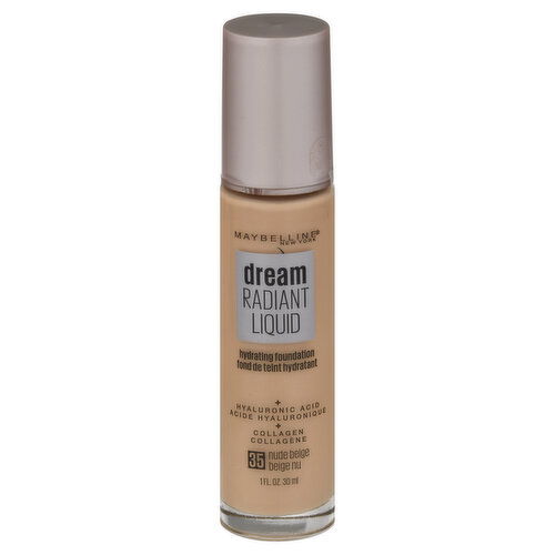 Maybelline Dream Radiant Liquid Foundation, Hydrating, Nude Beige 35