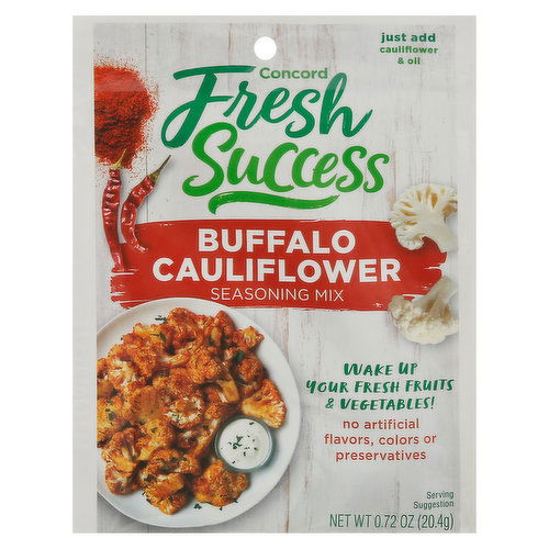 Concord Fresh Success Seasoning Mix, Buffalo Cauliflower