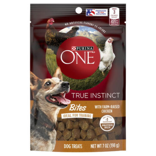 O.N.E. True Instinct Dog Treats, Bites, with Farm-Raised Chicken