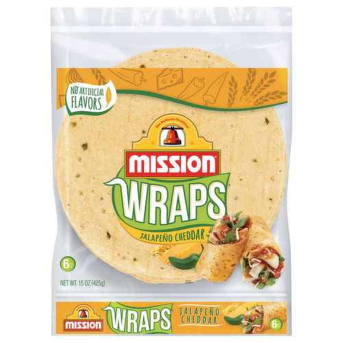 Mission Wraps, Jalapeno Cheddar