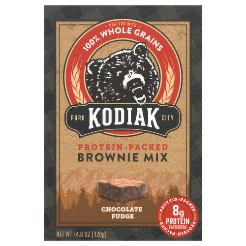 Kodiak Cakes Brownie Mix, Protein-Packed, Chocolate Fudge