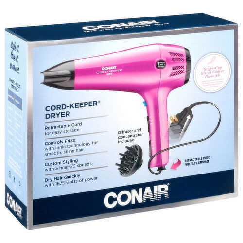 conair Dryer, Cord-Keeper, 1875 Watts