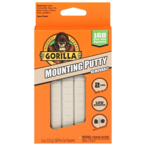 Gorilla Mounting Putty, Removable