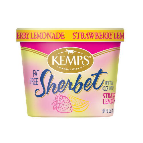 Kemps Strawberry Lemonade flavored sherbet