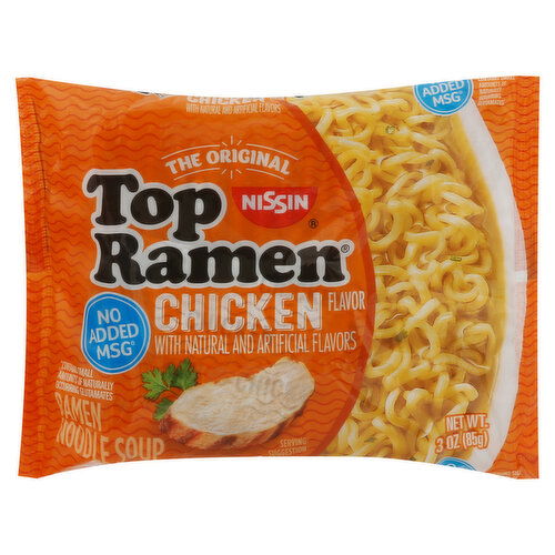 Nissin Top Ramen Ramen Noodle Soup, Chicken Flavor