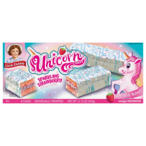 Little Debbie Unicorn Cakes, Sparkling Strawberry