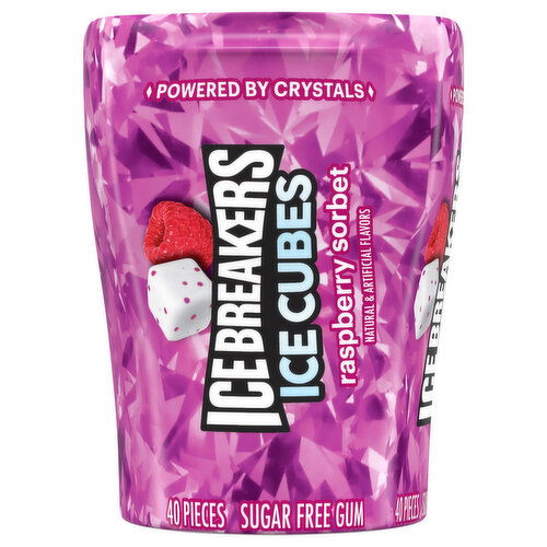 Ice Breakers Ice Cubes Gum, Sugar Free, Raspberry Sorbet