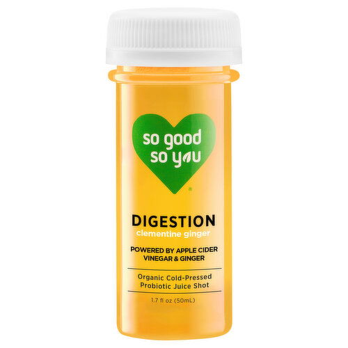 So Good So You Probiotic Juice Shot, Clementine Ginger, Digestion