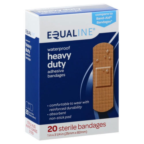 Equaline Adhesive Bandages,Heavy Duty, Waterproof