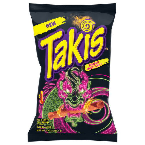 Takis Tortilla Chips, Dragon Sweet Chili, Hot