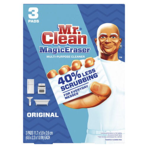 Mr. Clean Mr. Clean Magic Eraser Sponge, All Purpose Cleaner, Original, 3ct