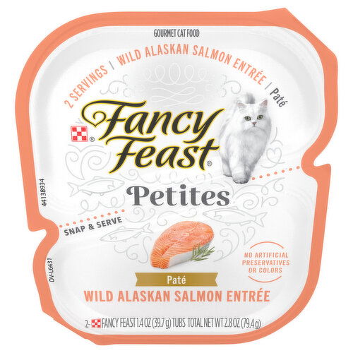 Fancy Feast Petites Cat Food, Gourmet, Wild Alaskan Salmon Entree, Pate