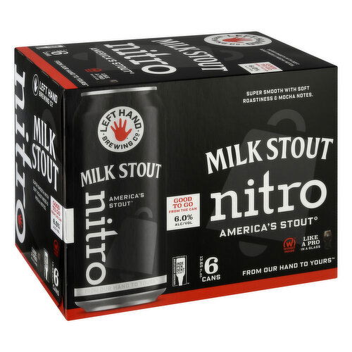 Left Hand Nitro Beer, Milk Stout