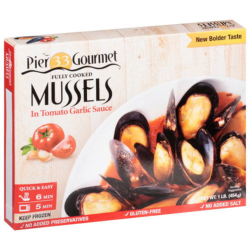 Pier 33 Gourmet Mussels in Tomato Garlic Sauce