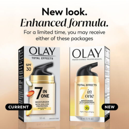 Olay Total Effects Total Effects 7-in-1 Anti-Aging Daily Face Moisturizer With SPF 30, 1.7 fl oz