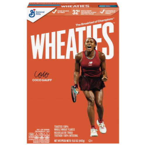 Wheaties Flakes, 100% Whole Wheat, Toasted