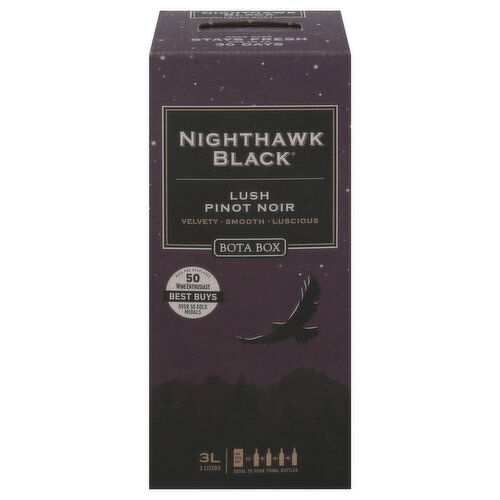 Bota Box Nighthawk Black Pinot Noir, Lush