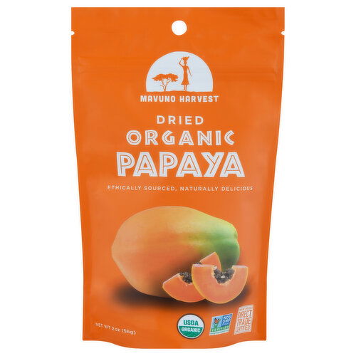 Mavuno Harvest Papaya, Organic, Dried
