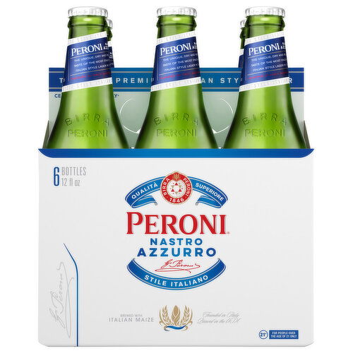 Peroni Nastro Azzurro Beer, Lager, Italian Style