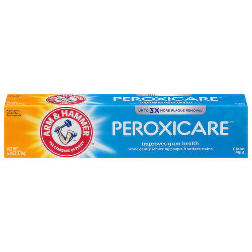 Arm & Hammer Peroxicare Toothpaste, Fluoride, Anticavity, Clean Mint