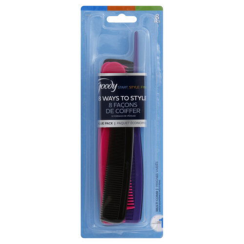 Goody Start. Style. Finish. Combs, Multi Comb, 1 Start, Value Pack