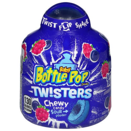 Baby Bottle Pop Candy, Blue Raspberry, Twisters, Ages 4+
