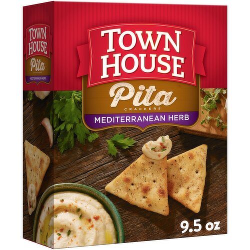 Town House Oven Baked Crackers, Mediterranean Herb