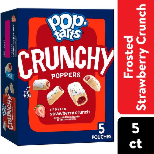 Pop-Tarts Crunchy Filled Snack Pieces, Frosted Strawberry Crunch